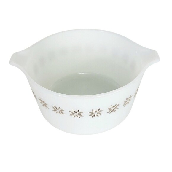 Vintage 60s Pyrex Town & Country 1 qt and 2.5 qt Round Casserole Dish Set of Two - Picture 7 of 16